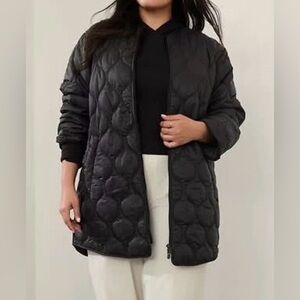 ATHLETA Womens Jacket Black Size M Alight Quilted Full Zip Nylon NWOT